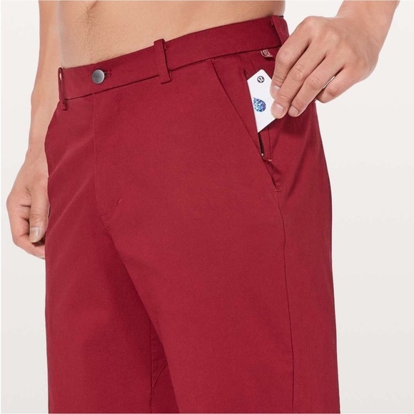 Lululemon Commission Short Slim Chino Men’s 30 Oxblood Red Activewear Golf - Picture 1 of 8